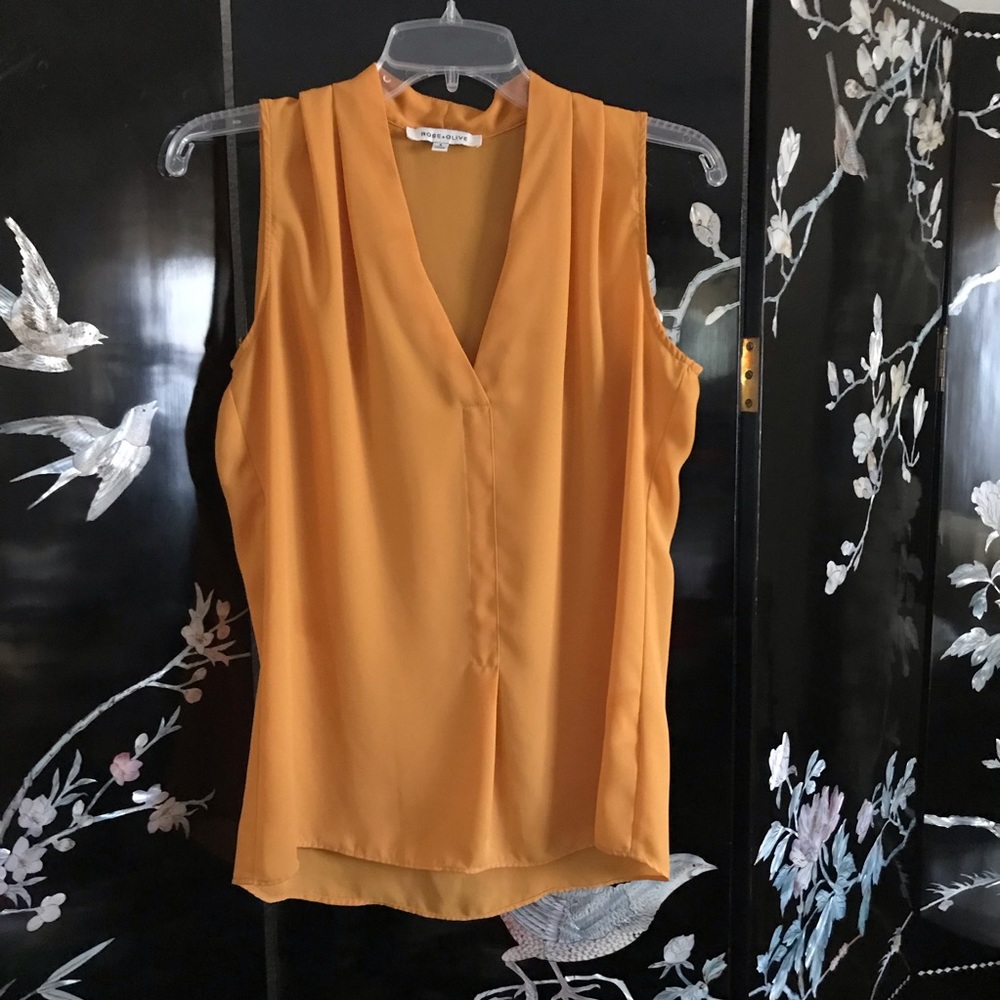 🐱Rose + Olive sleeveless top. Reduction sale 2026